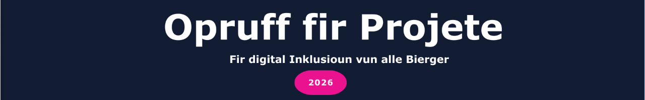 Opruff fir Projete fir digital Inklusioun 2026 – 2027  